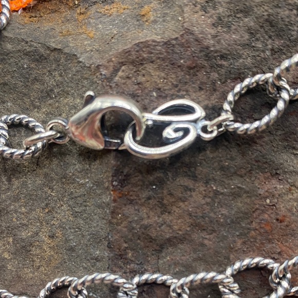 Carolyn Pollack Sterling Silver Rope Link Necklace - Picture 3 of 5